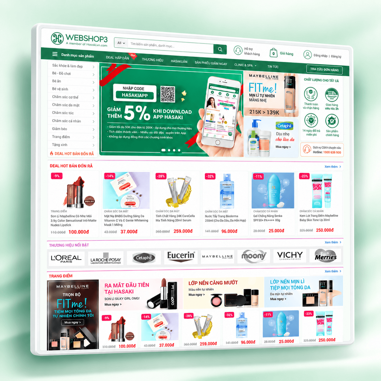 Mẫu Website Shop Mỹ Phẩm Chuẩn SEO