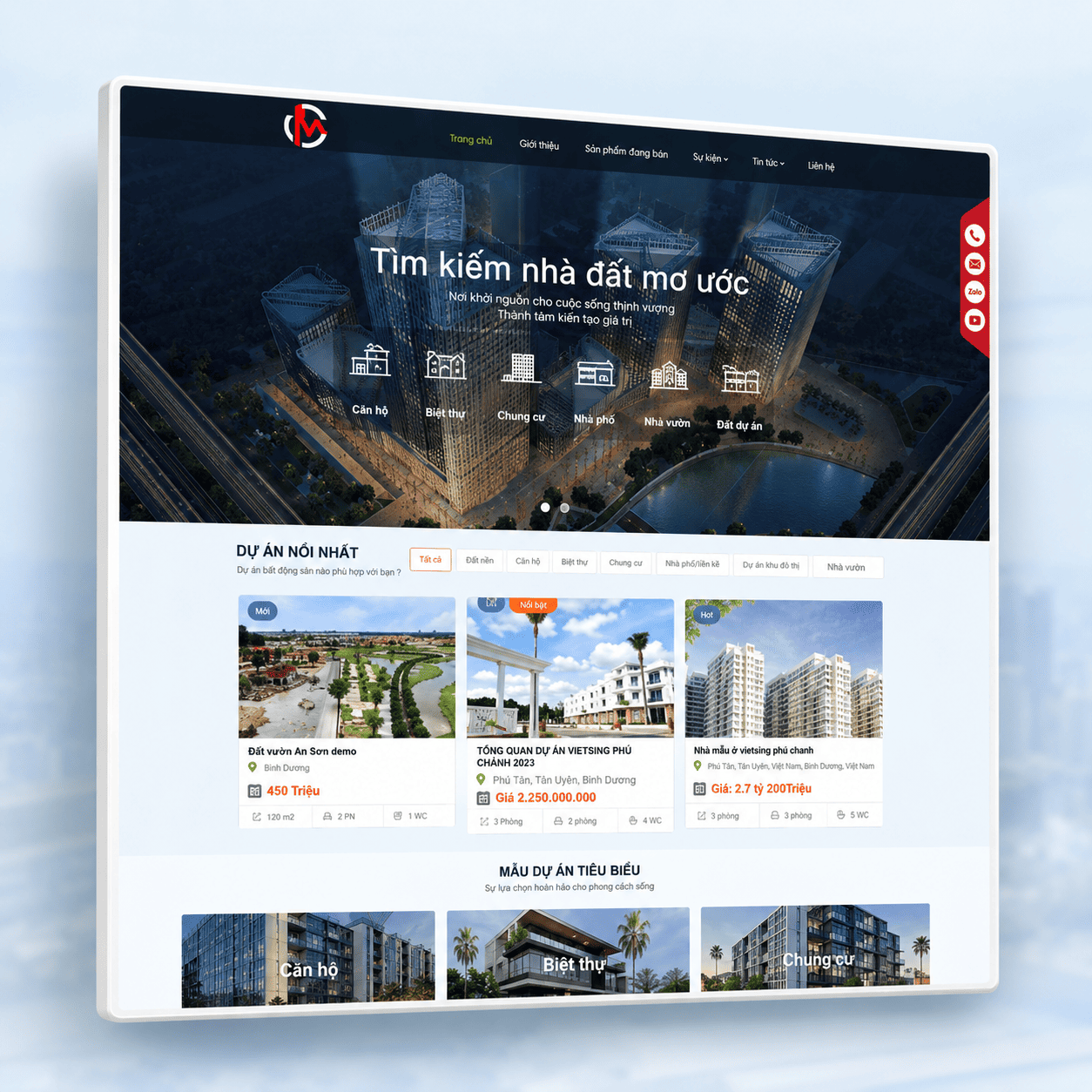 Mẫu Website Bất Động Sản 12 Chuẩn SEO