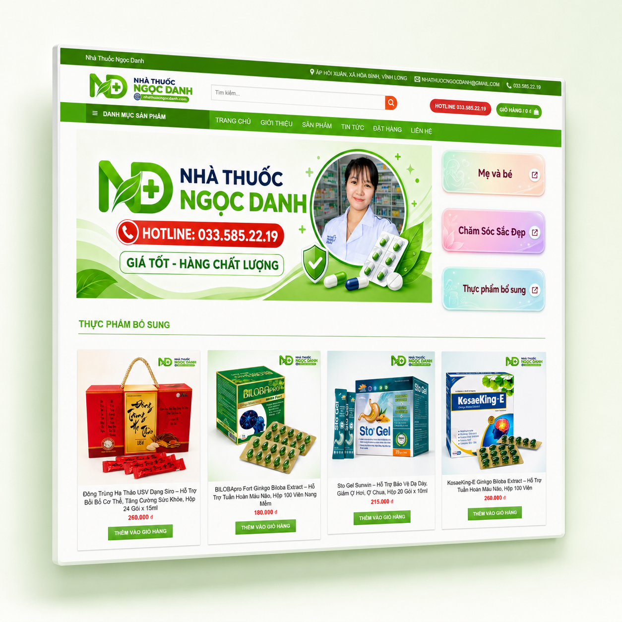 Mẫu Website Nhà Thuốc Tây WordPress Flatsome chuẩn SEO