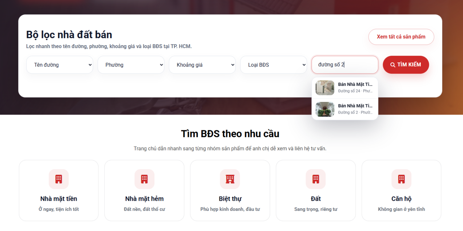 Mẫu Website Bất Động Sản Cao Cấp Flatsome Có Bộ Lọc - ảnh 2