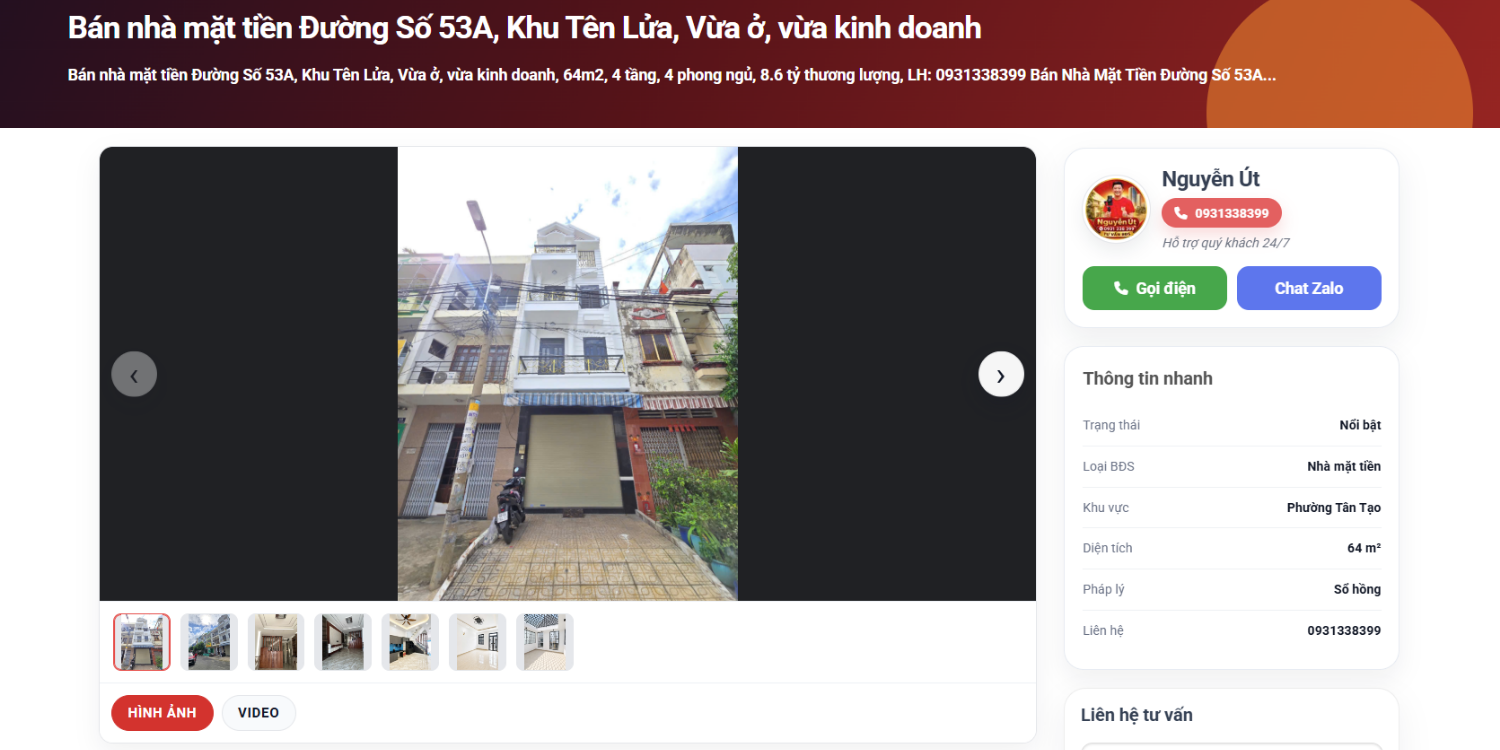 Mẫu Website Bất Động Sản Cao Cấp Flatsome Có Bộ Lọc - ảnh 3