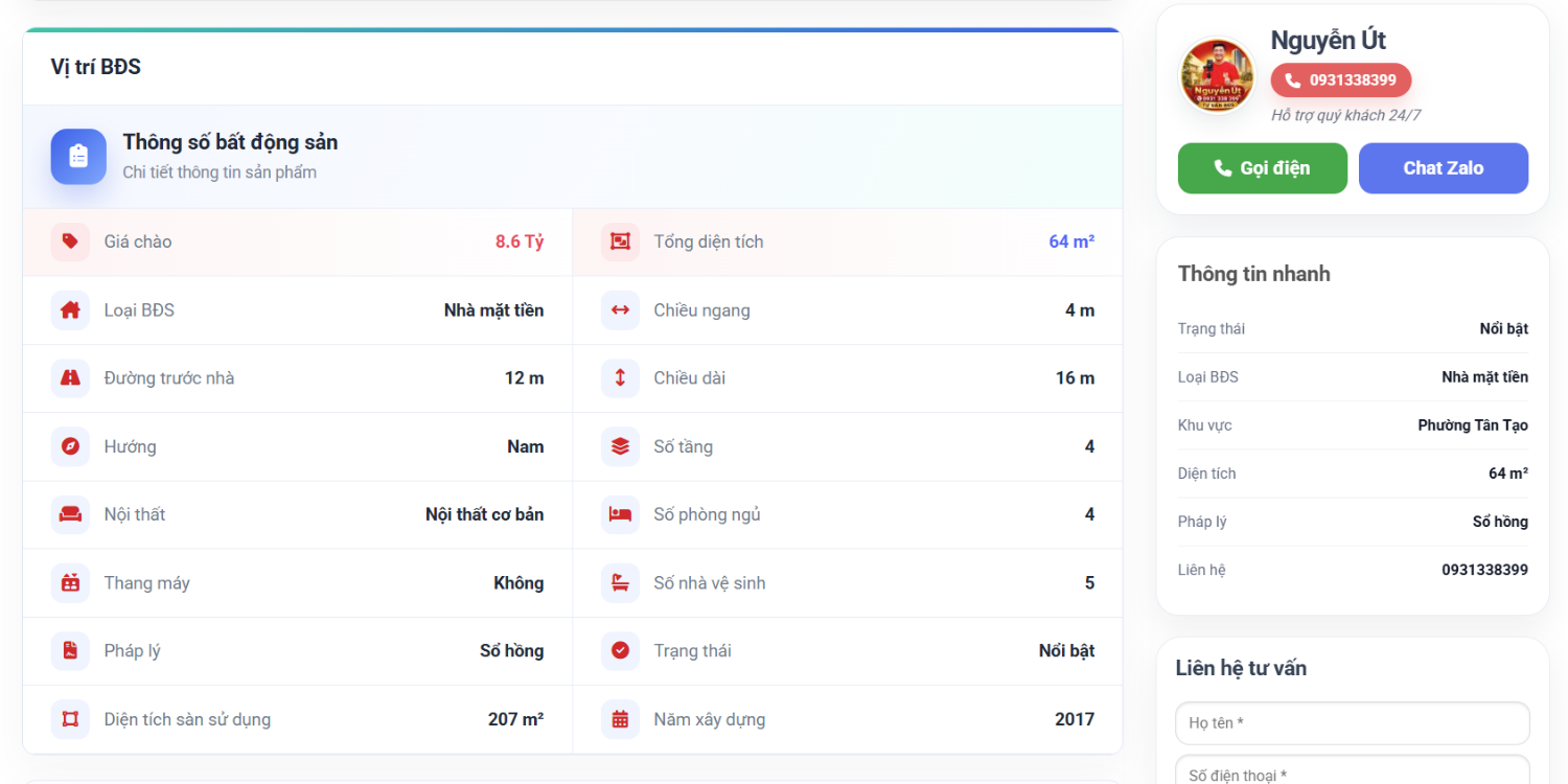 Mẫu Website Bất Động Sản Cao Cấp Flatsome Có Bộ Lọc - ảnh 4