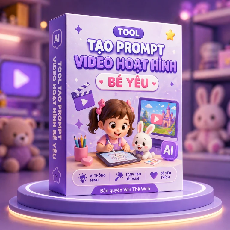 Tool Tạo Prompt Video Hoạt Hình Bé Yêu