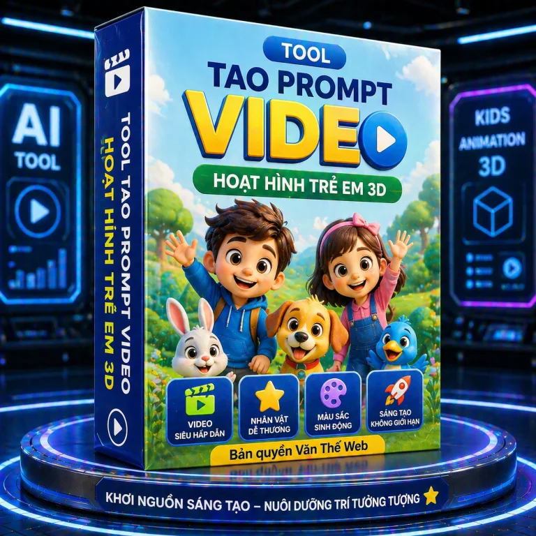 Tool Tạo Prompt Video Hoạt Hình Trẻ Em 3D