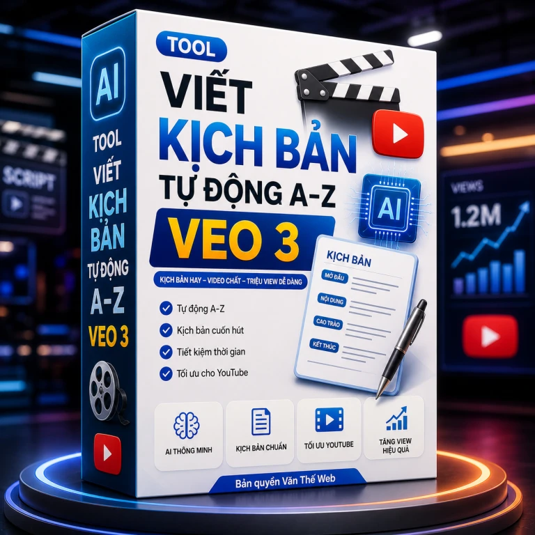 Tool Viết Kịch bản Tự Động A-Z Veo 3 - Viết Prompt Nhân Vật & Ảnh