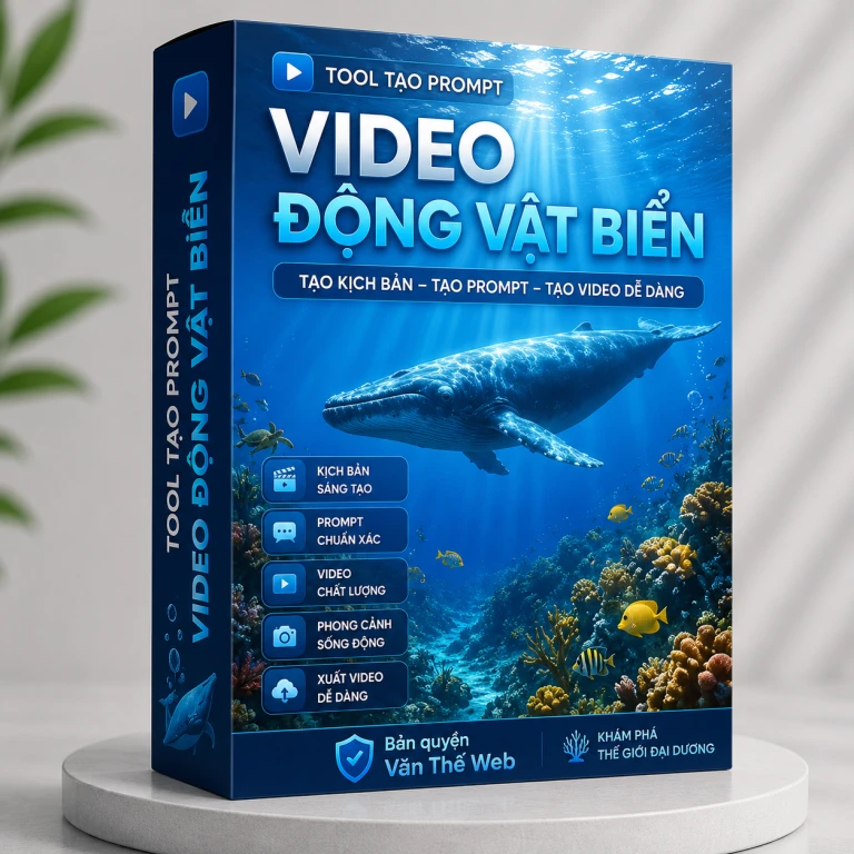 Tool Tạo Prompt Video Động Vật Biển
