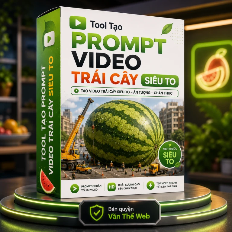 Tool Tạo Prompt Video Trái Cây Siêu To