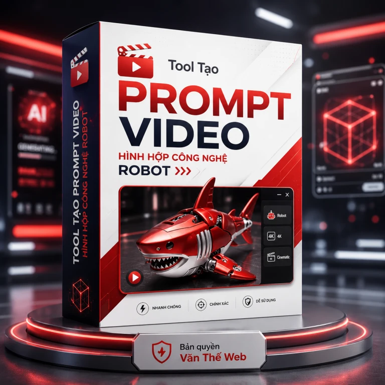 Tool Tạo Prompt Video Hình Hộp Công Nghệ Robot