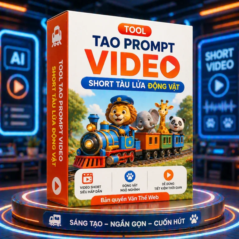 Tool Tạo Prompt Video Short Tàu Lửa Động Vật