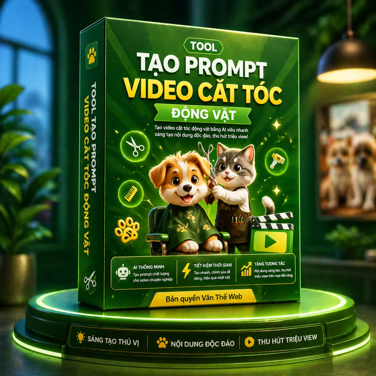 Tool Tạo Prompt Video Cắt Tóc Động Vật - ảnh 2